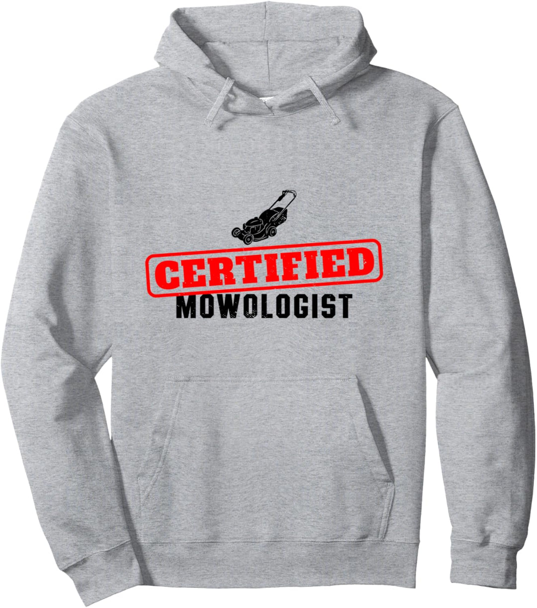 Lustiger Rasenmäher Zertifizierter Mowologe Hofarbeit Rasent Pullover Hoodie