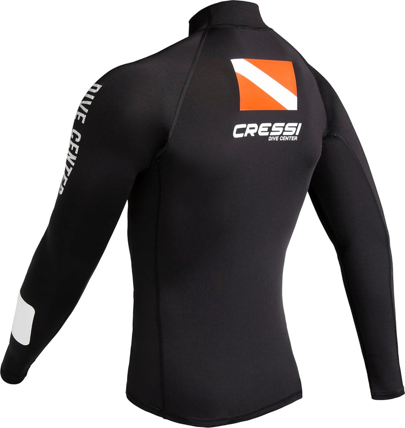 CRESSI Dive Center Man Rash Guard Long/SL - Protective Langarm Schwarz Rash Guard für SUP und Wasser