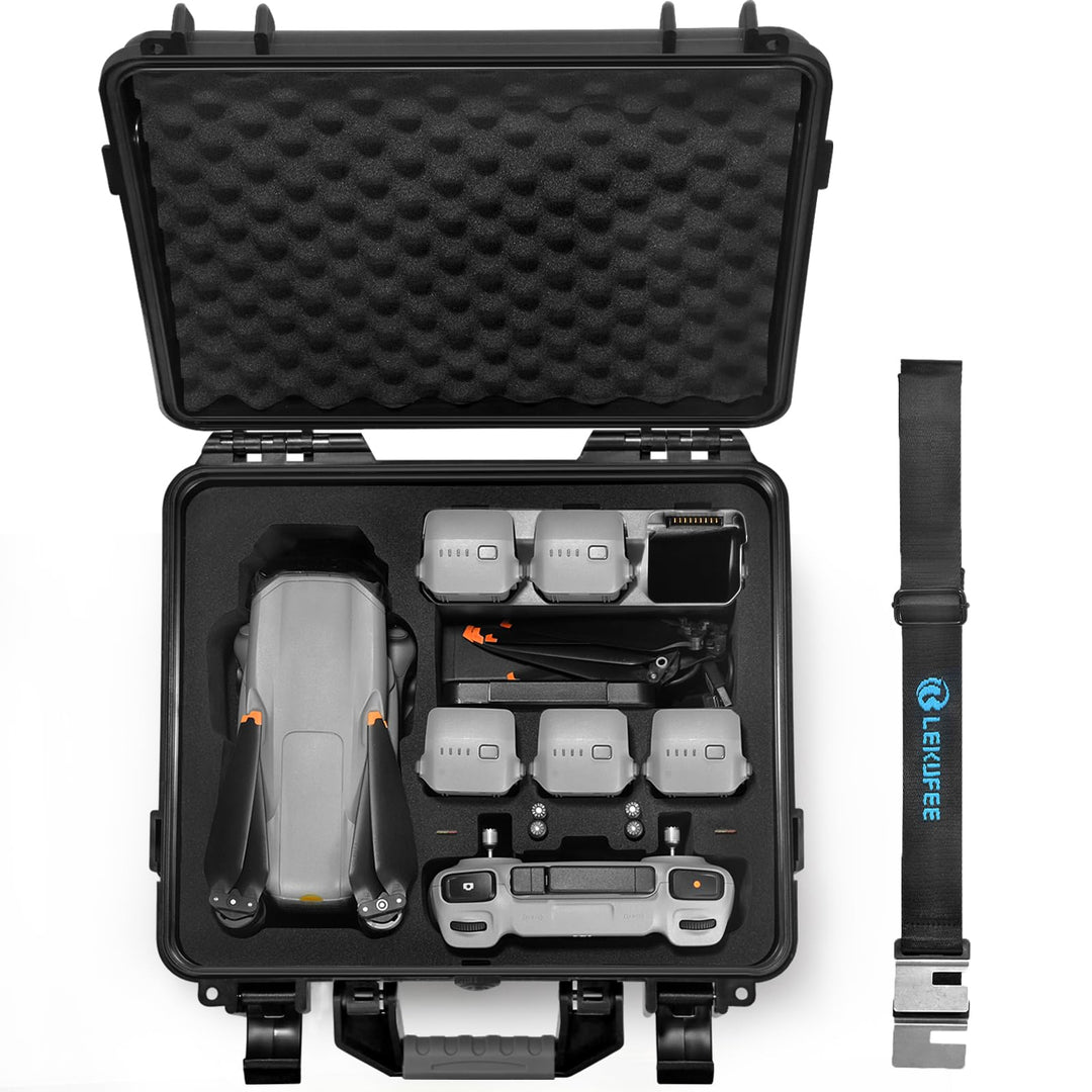 LEKUFEE Wasserdichter Hartschalenkoffer für DJI Air 3 Drohne/DJI Air 3 Fly More Combo/DJI RC 2/DJI R