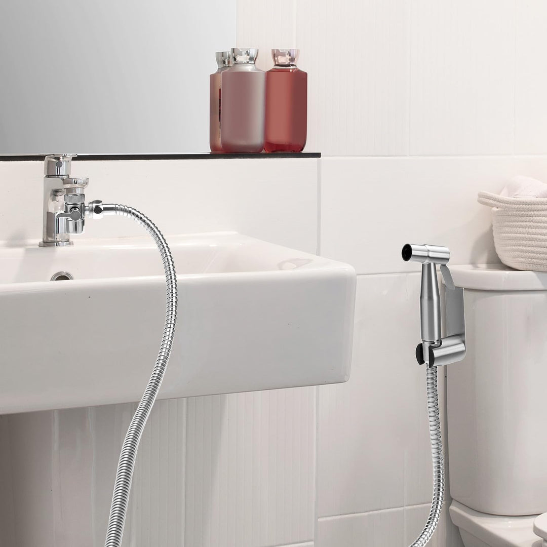QWORK® Handbrause Bidet Set aus Edelstahl SUS 304 – Vielseitiges für Persönliche Hygiene, Haustierwä