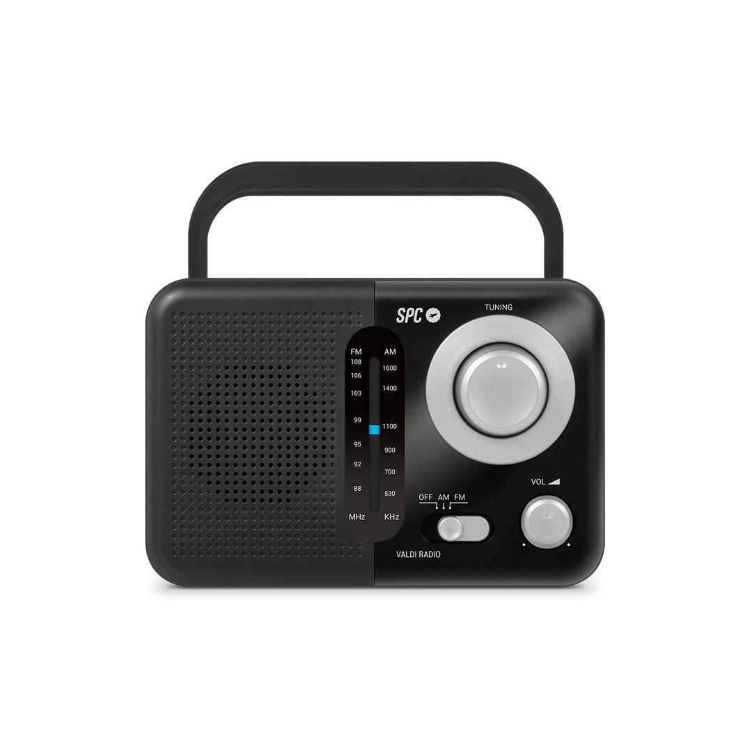 SPC VALDI – Tragbares Radio, mit Tragegriff, grosses Format, AM/FM-Zifferblatt, Gute Sichtbarkeit, g