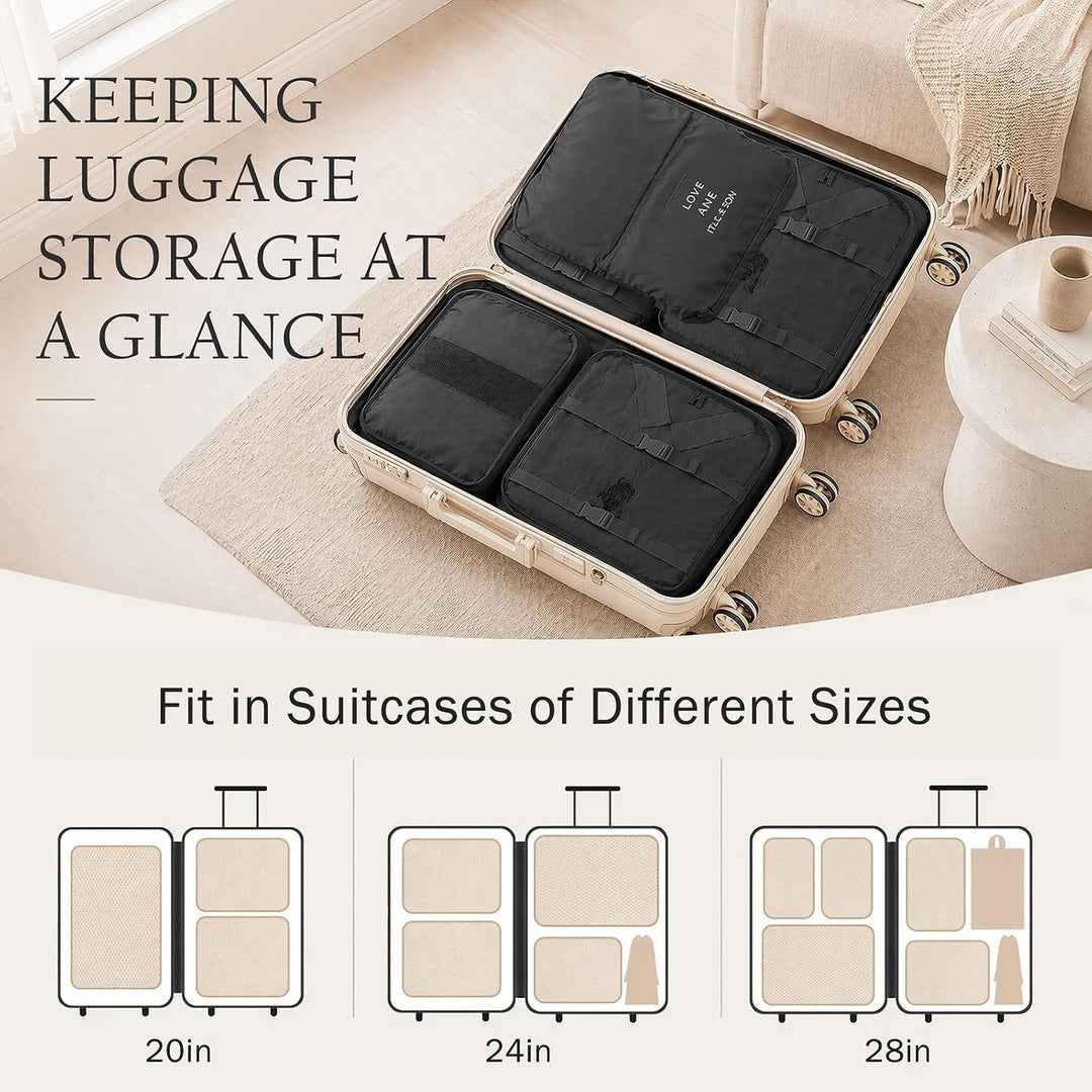 Koffer Organizer Set 15 Teilig Wasserdichte Packing Cubes Kleidertaschen | Reise Organizer Packwürfe