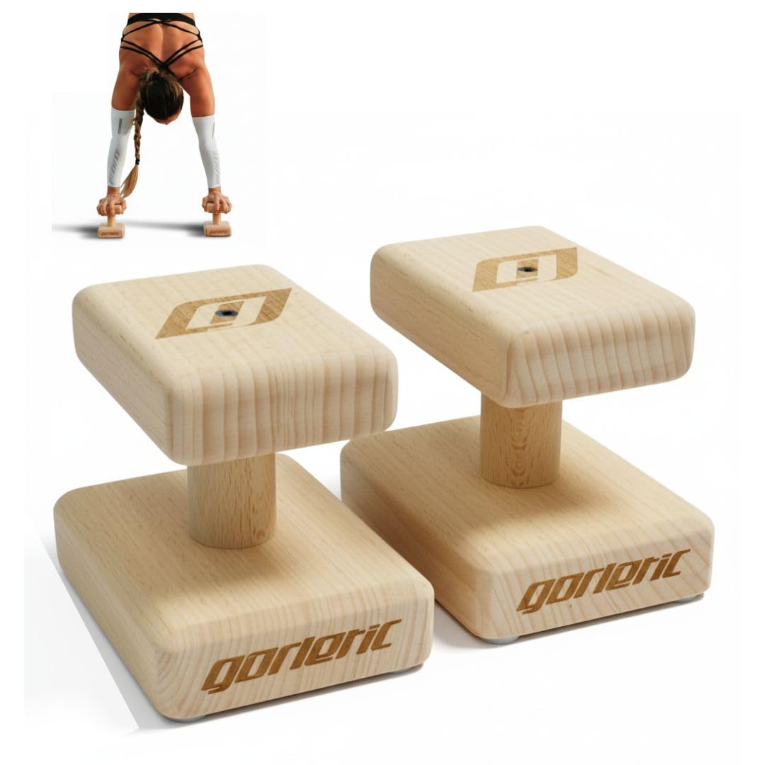 Canes BASIC Balance-Blöcke aus Buchenholz (14 cm Höhe) mit rutschfesten Füssen, Handstandblocks Flac