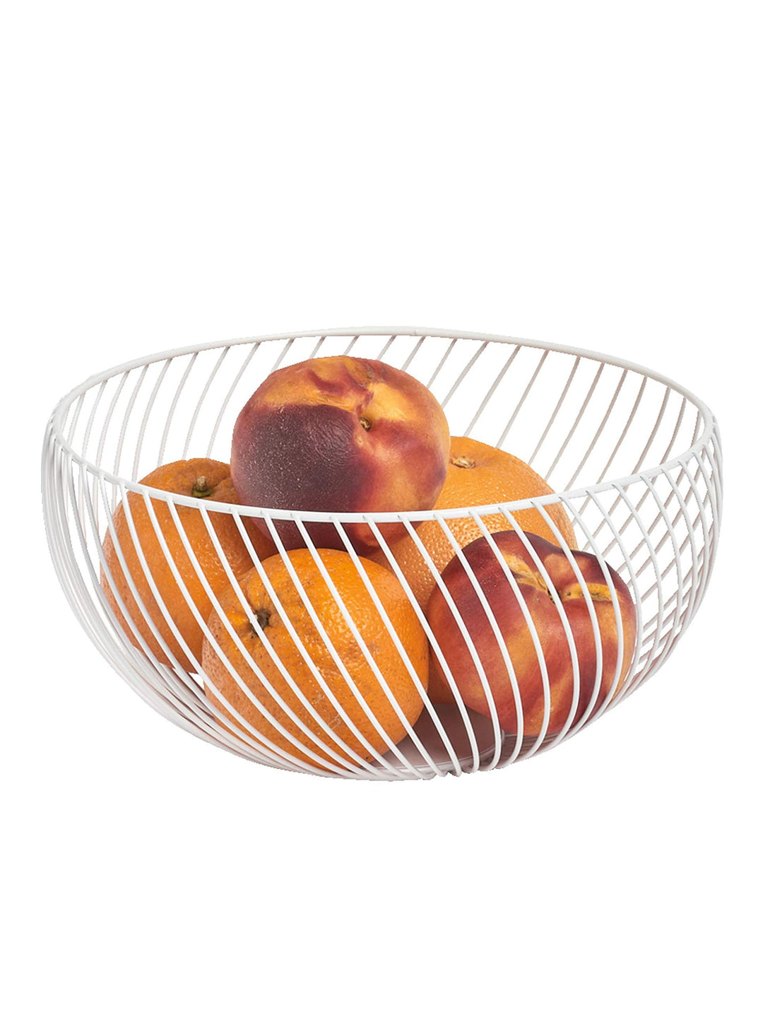 Zeller 27413 Obstkorb, Metall, weiss, ca. Ø26,5x13,5 cm, Wei