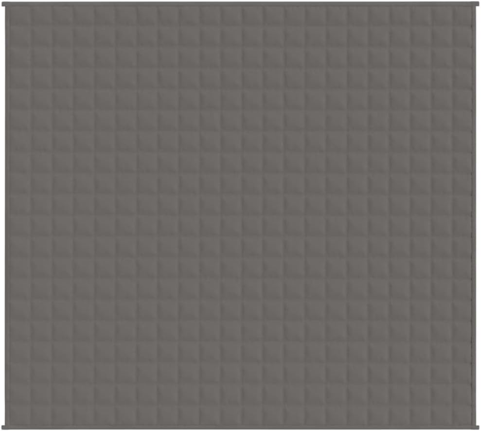 Gewichtsdecke Grau 200x230 cm 13 kg Stoff hypoallergene Füllung Komfort Schlafhilfe für Schlafzimmer