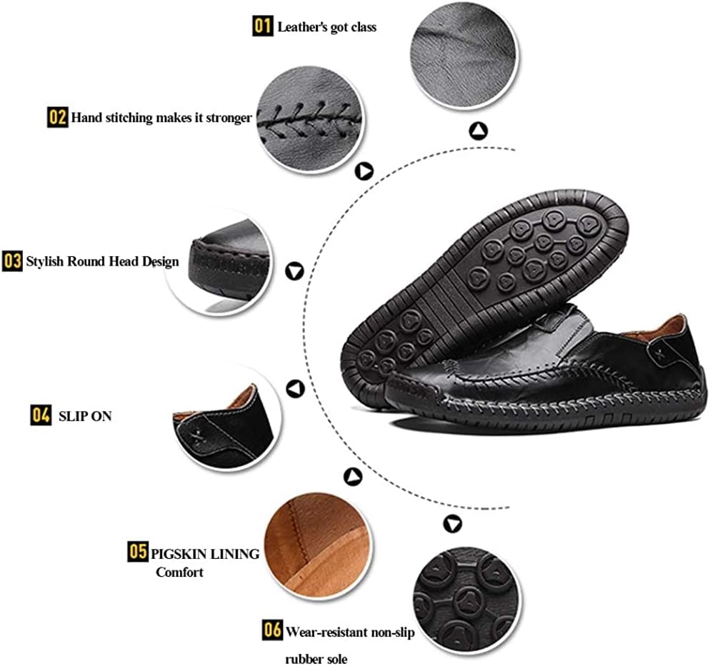 Asifn Herren Casual Leder Loafers Fahren Walking Schuhe Bequeme Slip-on Sneaker Formelle Oxford Penn