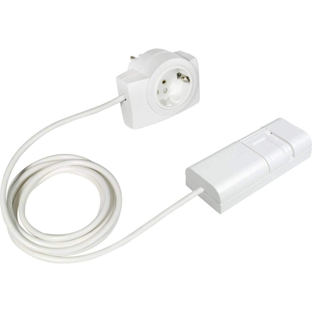EHMANN 2160x0709 09 Schnurdimmer T21.07 weiss mit Zwischenstecker, Plug&Play, Phasenanschnitt, 230V,