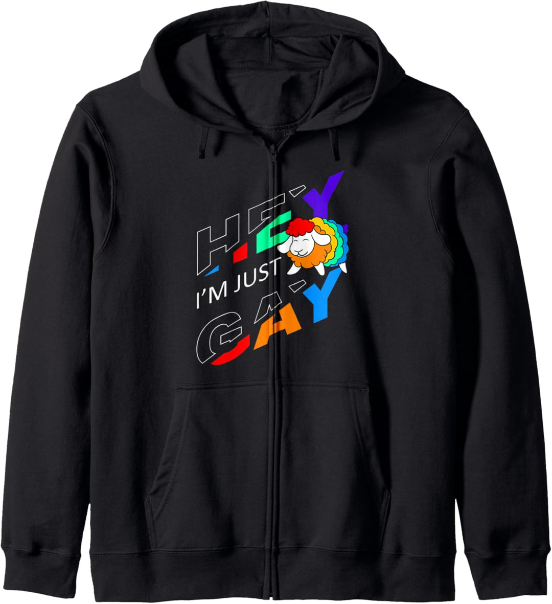 Ich bin nur schwule regenbogenfarbene Schafe Kapuzenjacke