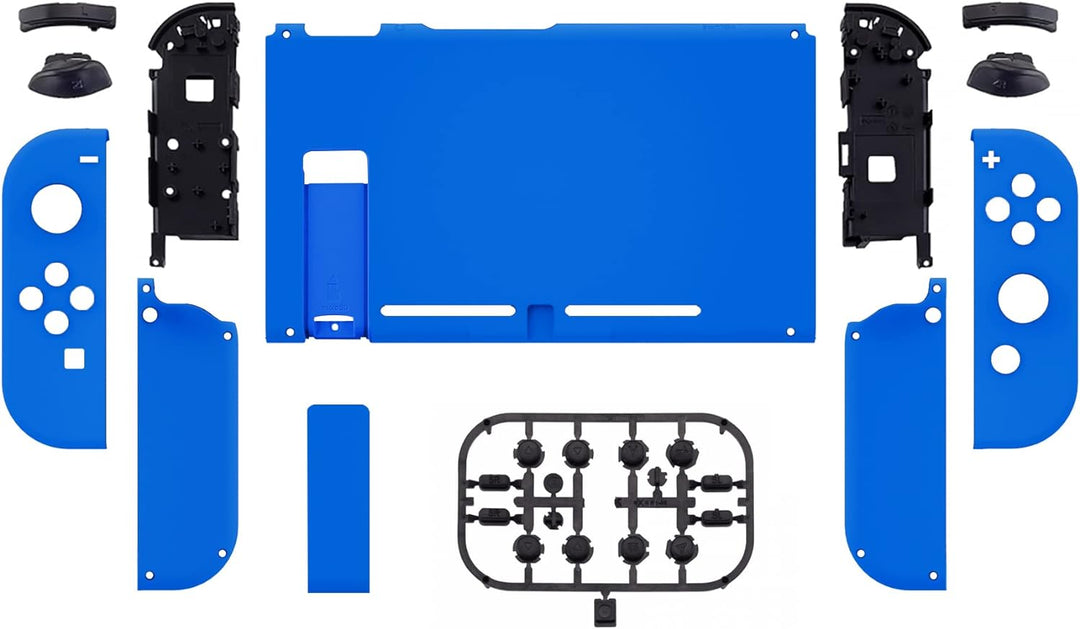 eXtremeRate Hülle Case für Nintendo Switch Joycon/Konsole, Rückgehäuse&Kickstand für Switch Console,