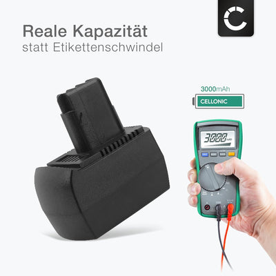 CELLONIC® Ersatz Akku für Metabo BZ 12 SP, BSZ 12,BS12 SP, BSZ 12 Impuls, SSP12,ULA 9.6-18, BSZ12 Pr