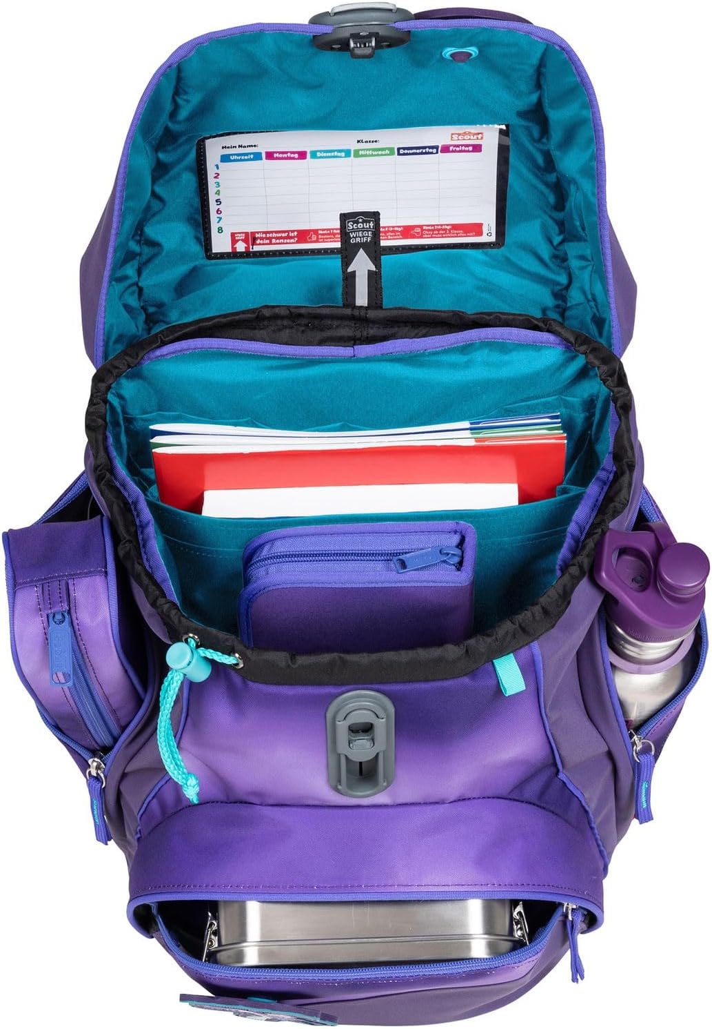 Scout Alpha Schulranzen-Set 4-tlg. Exklusiv Superflash Purple Magic 2023