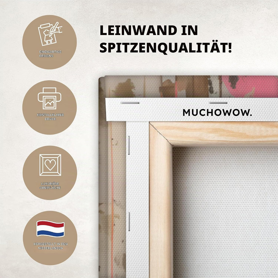 MuchoWow© Leinwandbild Gross 120x80 cm XXL Dekoration Wohnzimmer Bilder Pictures Wall Decoration Liv