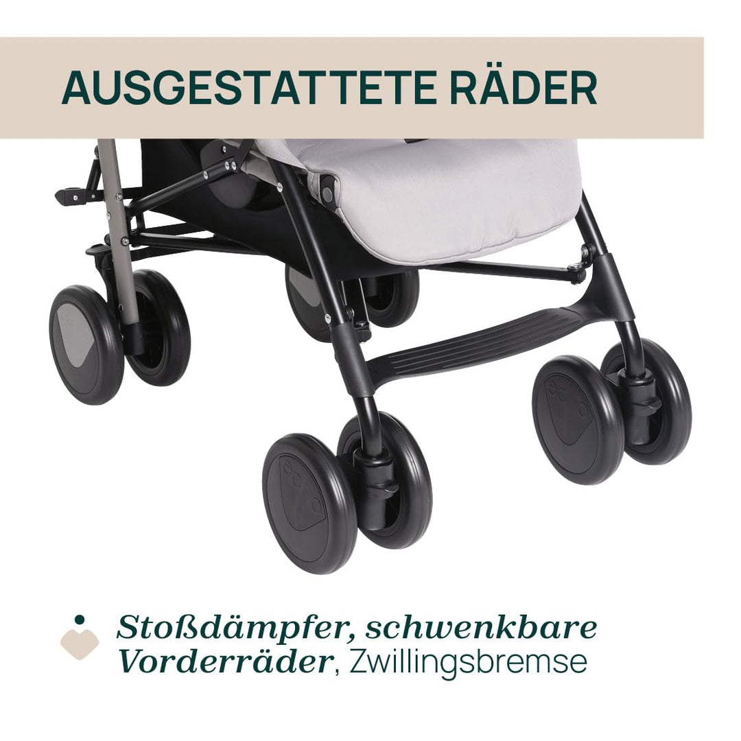 Chicco Echo Light Kinderwagen, Buggy von 0 Monaten bis 22 kg, verstellbare Rückenlehne, geräumiger S