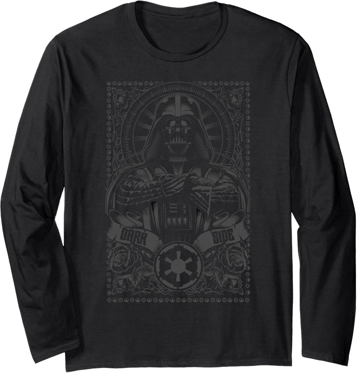 Star Wars Darth Vader Dark Side Floral Poster Langarmshirt