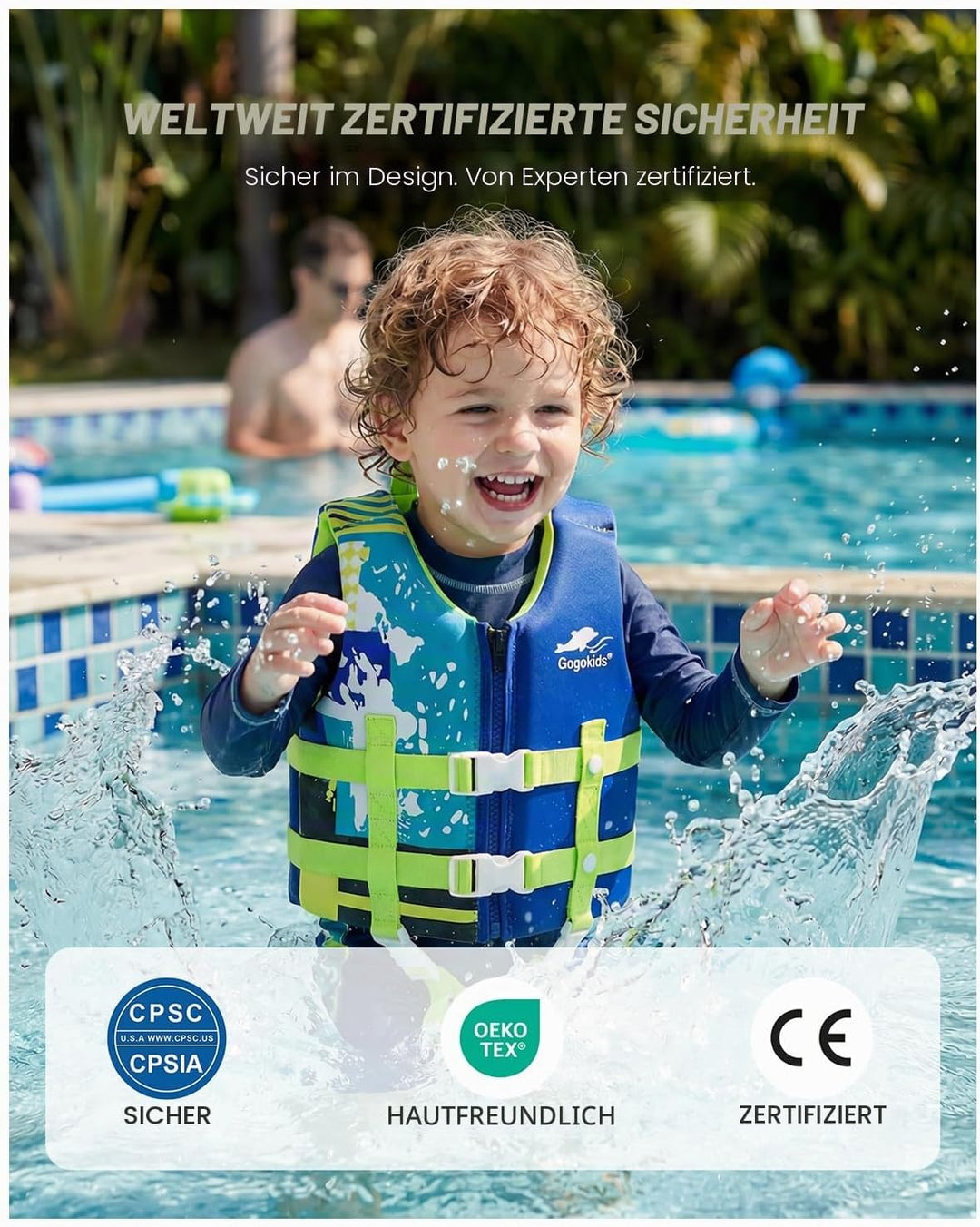 Gogokids Kinder Schwimmweste Float Jacket – Kleinkind Badeanzug Assist Bademode Schwimmtraining Auft