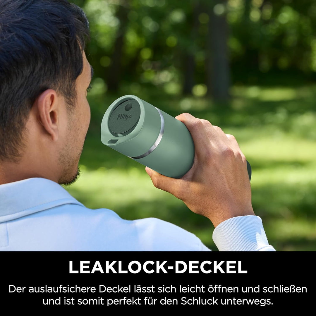 Ninja 400 ml Sip Perfect Trinkflasche für Heissgetränke, BPA-frei, spülmaschinenfest, Thermosflasche