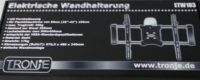 Tronje ETW103 Motor-Wandhalterung elektrische Wand-Halterung für LED LCD Plasma Bildschirme von 26"