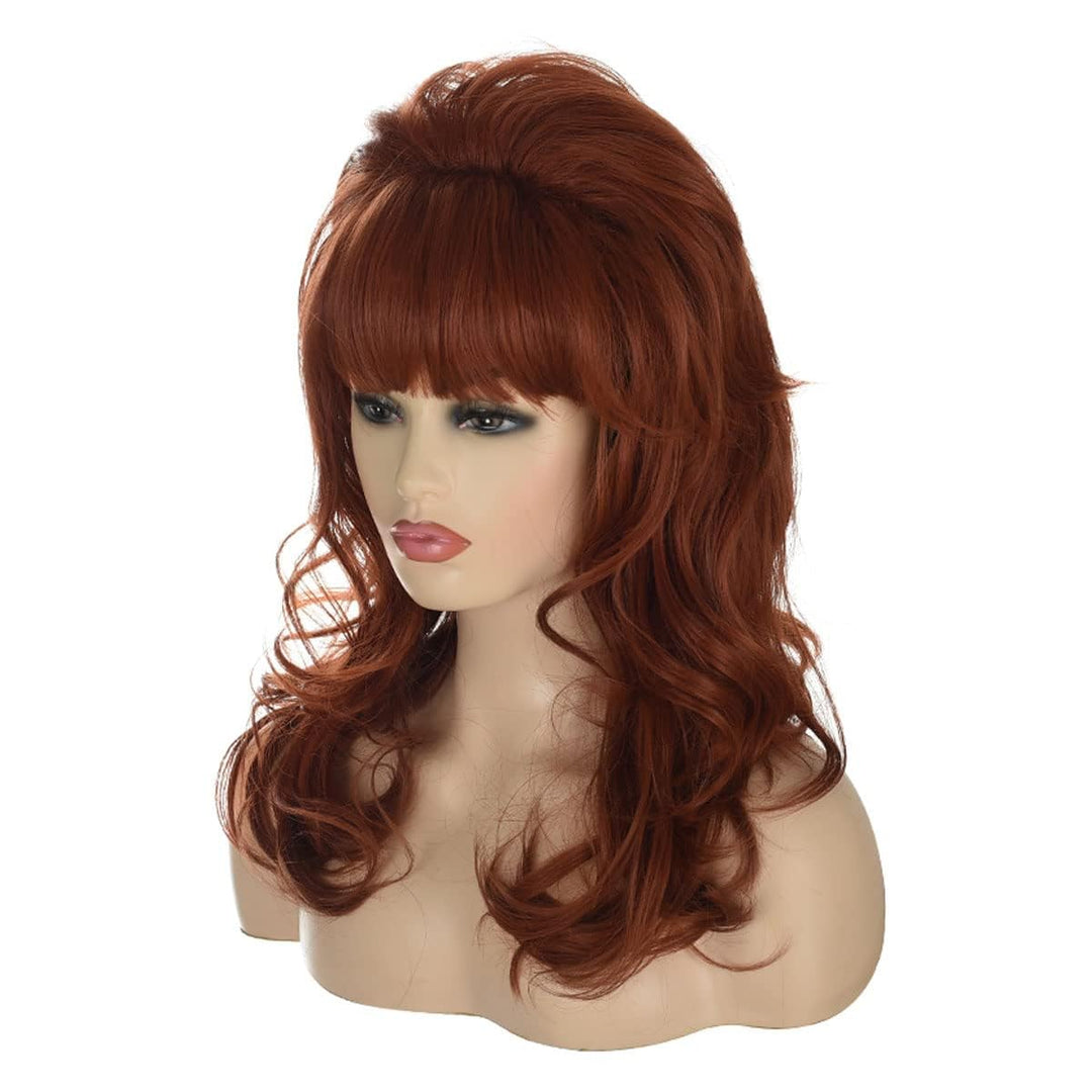 Morticia Frauen 80er Jahre Hippie Drag Queen Haar Bienenstock Vintage Retro Bouffant Kostüm Lockige