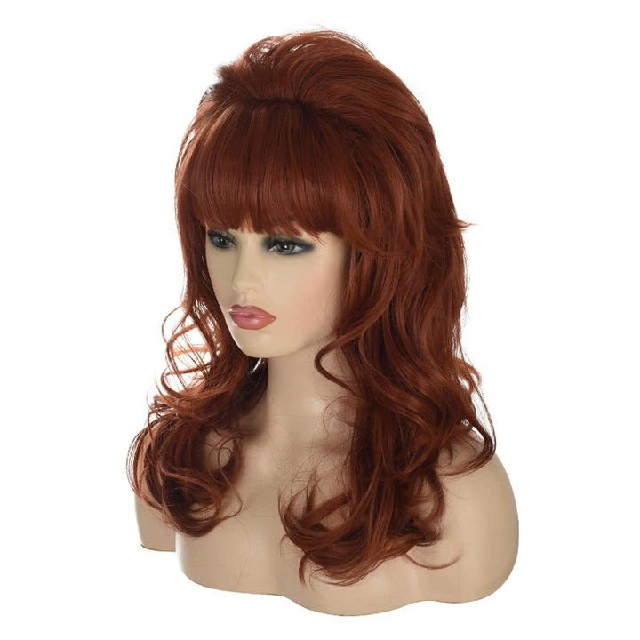 Morticia Frauen 80er Jahre Hippie Drag Queen Haar Bienenstock Vintage Retro Bouffant Kostüm Lockige