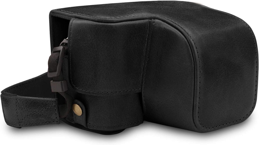 MegaGear MG1646 Ever Ready Kameratasche aus echtem Leder, kompatibel mit Sony Alpha A6100, A6400 (16