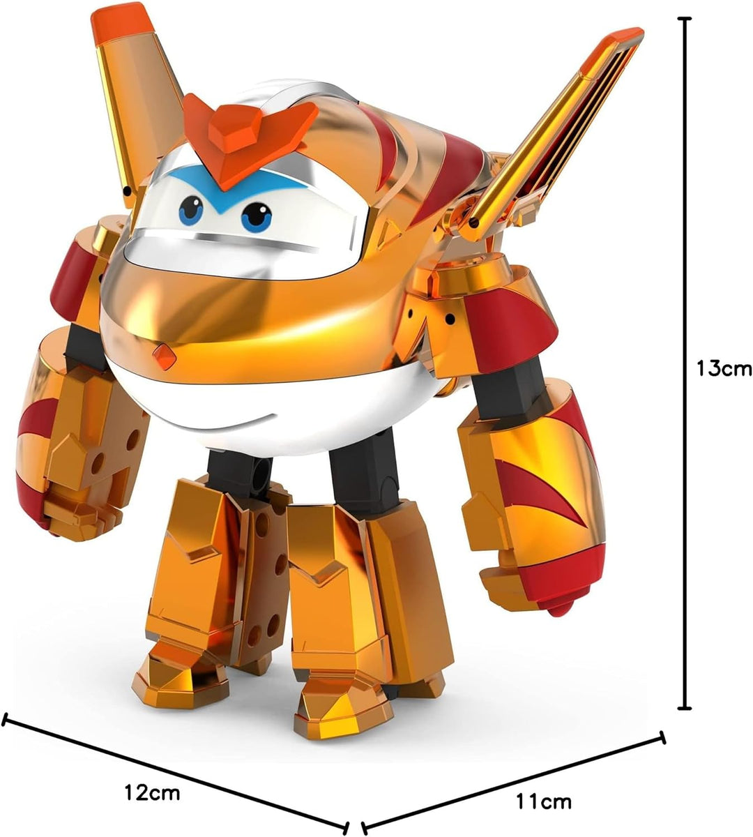 Super Wings Transforming Golden Boy, ca. 12.7 cm grosse verwandelbare Spiel-Figur, Spielzeug-Flugzeu