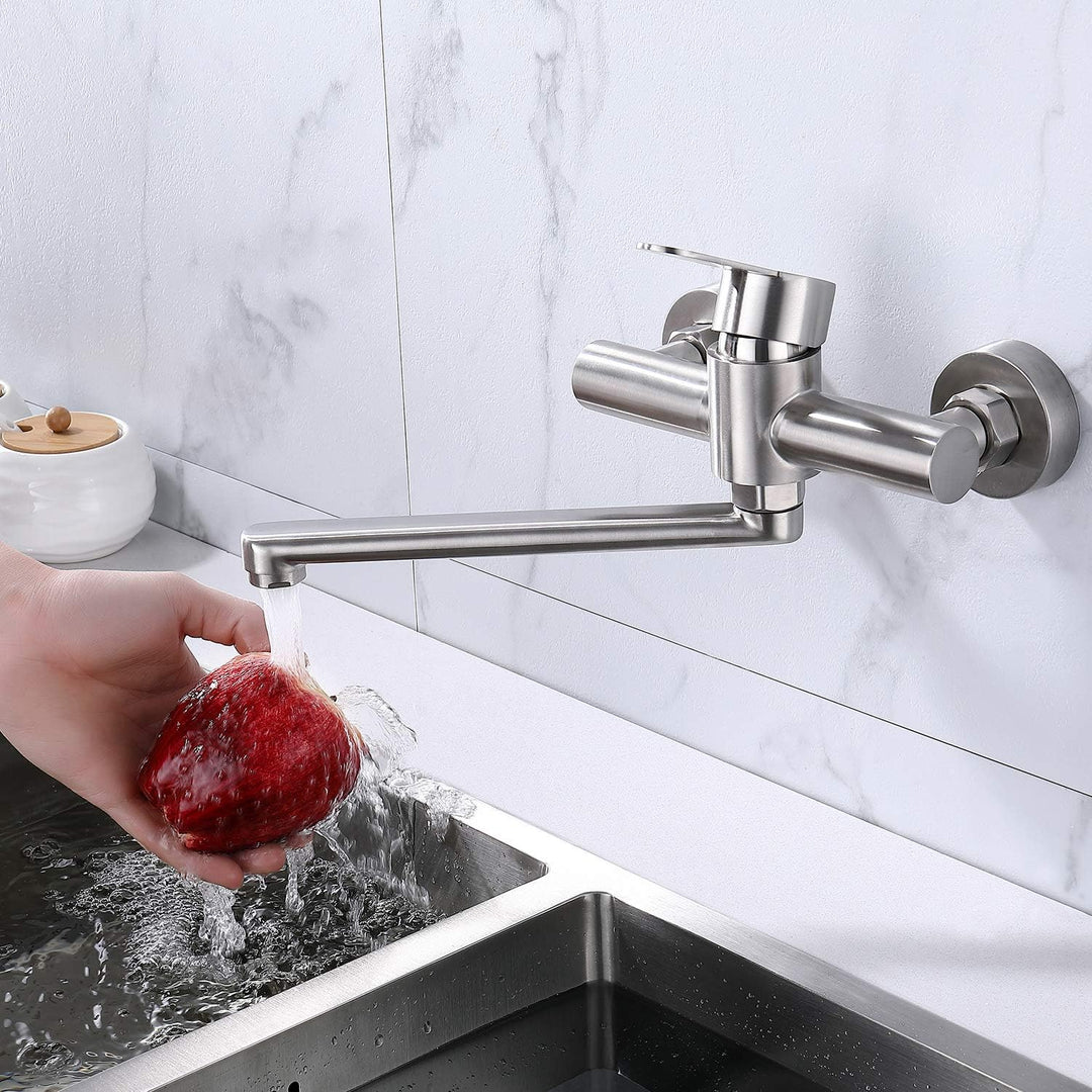 HomeLava Wand Küchenarmatur Wandarmatur Wandmontage Spültischarmatur Wasserhahn Einhebelmischer Misc
