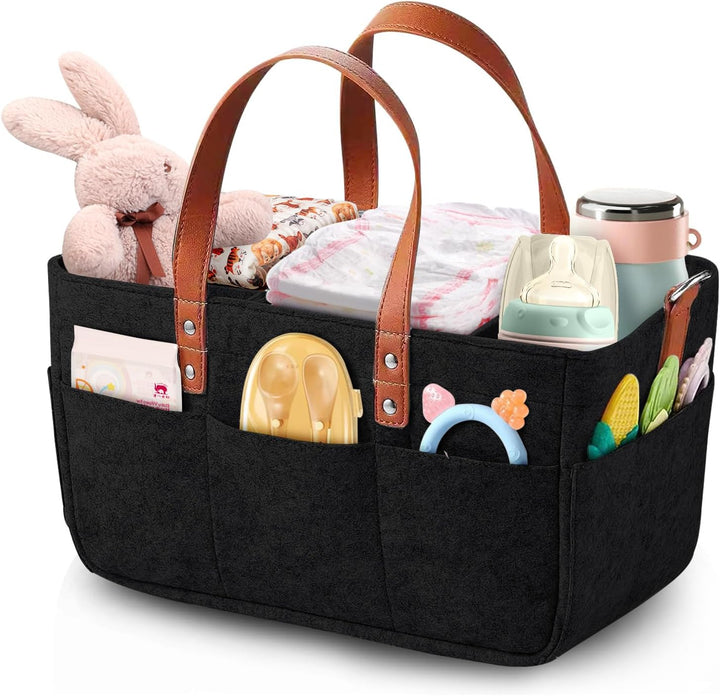 30L Filztasche Einkaufstasche mit Fächern, Filztasche Einkaufskorb Shopper für Outdoor Trips, Pickni