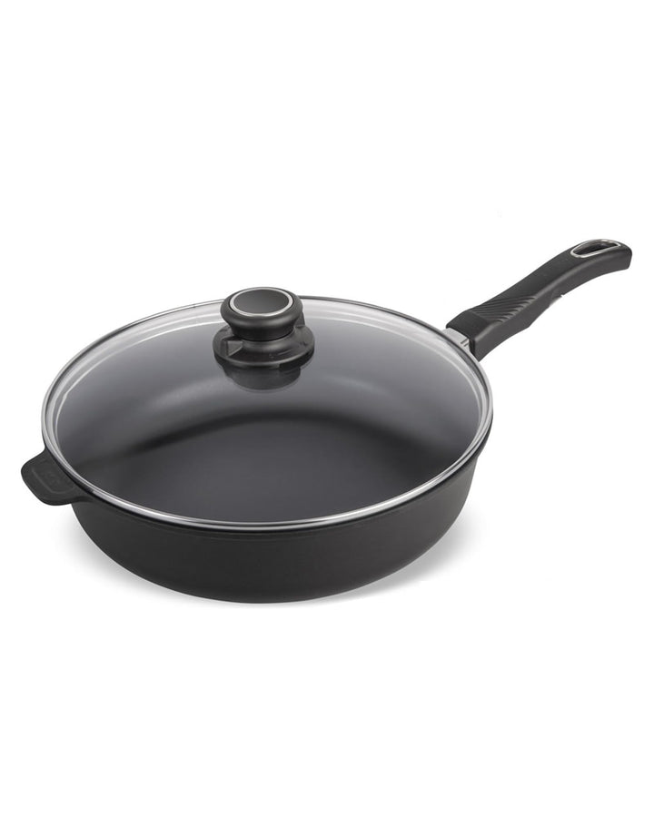 Set Original Gundel GUSS-Hochrandpfanne mit Deckel, Ø 32 cm, Höhe 7,5 cm, PFOA-frei, abnehmbarer Des