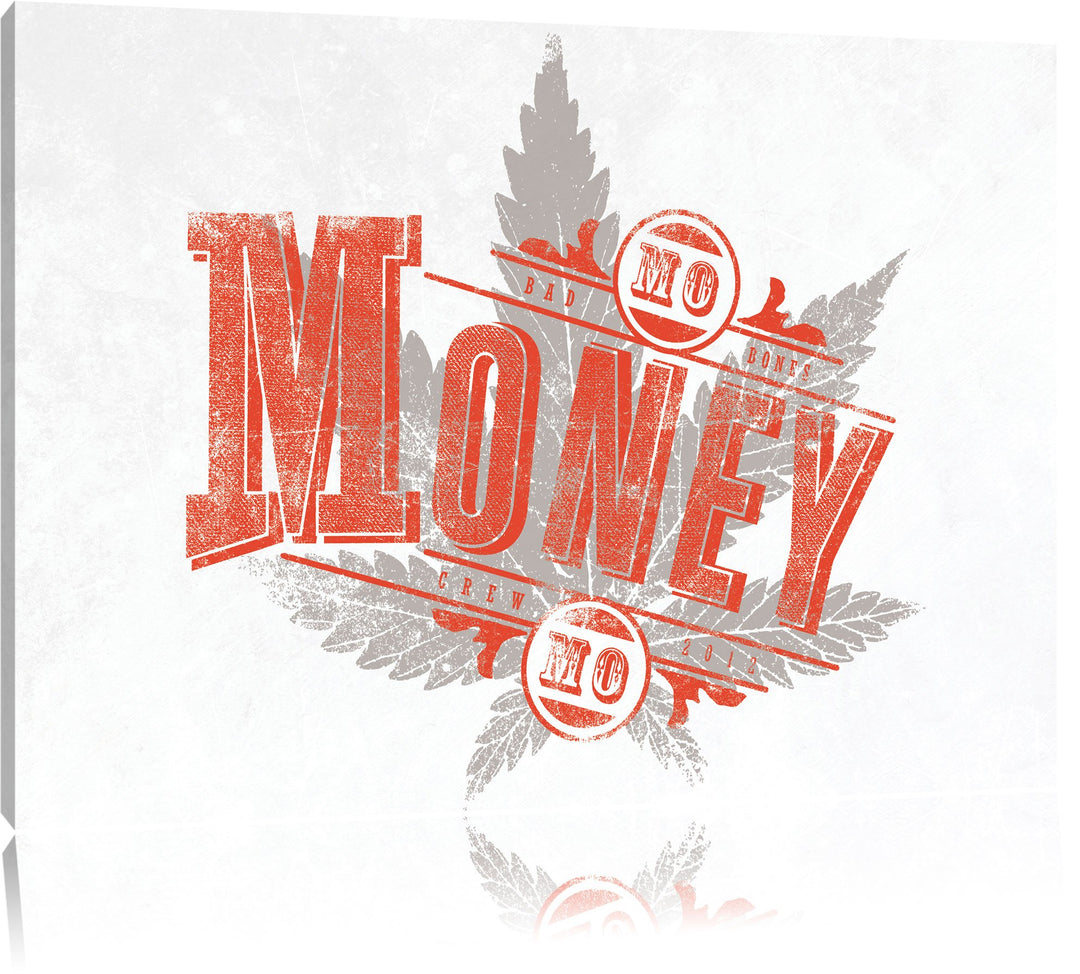 Pixxprint More Money Light Format: 100x70auf Leinwand, XXL riesige Bilder fertig gerahmt mit Keilrah
