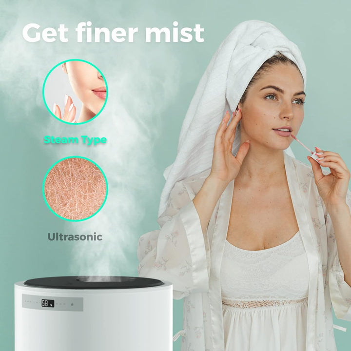 Luftbefeuchter für grosse Räume, 10-Liter-Dampfluftbefeuchter für das ganze Haus mit automatischer A