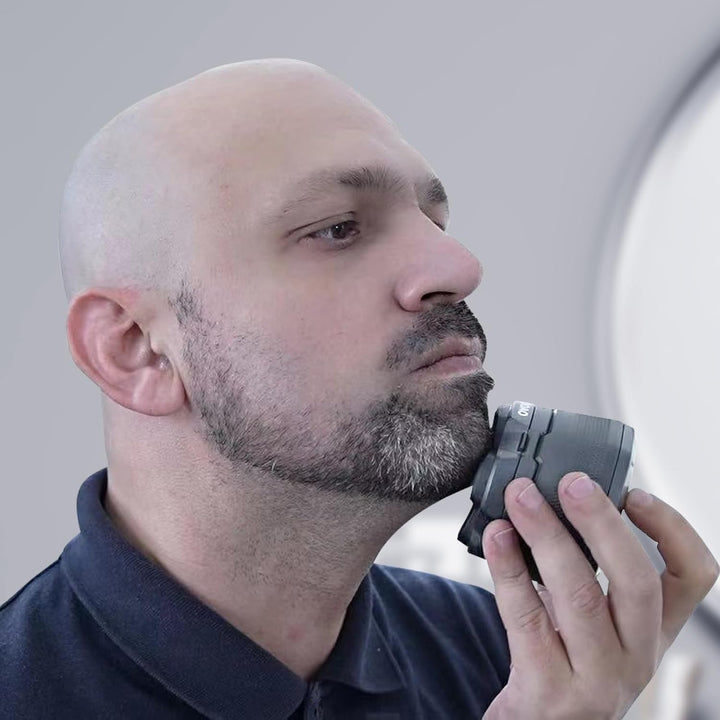 Glatzen Rasierer Herren, 180 Min Akku & flexibler 360grad-Scherkopf, Magnetische Leicht zu Reinigen,
