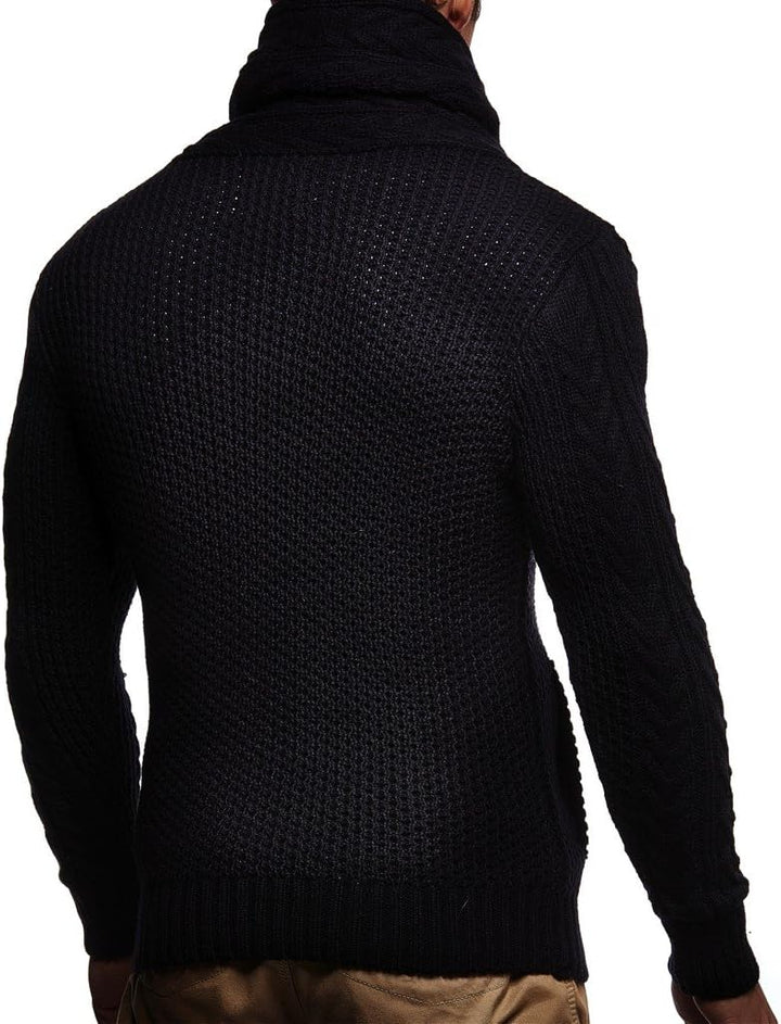 Leif Nelson Herren Strickjacke mit Knöpfen in Regular Fit, Männer Cardigan in Langarm Design, ideal