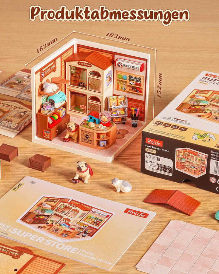 Rolife Super Creator DIY Miniature House Miniatur Haus Bausatz Selber Bauen Deko für Schreibtisch Bü