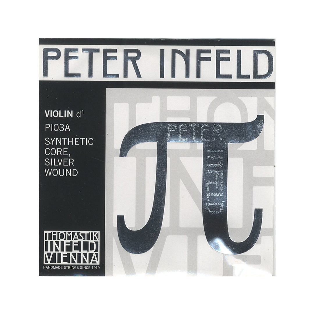 Thomastik Einzelsaite für Violine 4/4 Peter Infeld Synthetic Core - D-Saite synthetischer Kern, Silb
