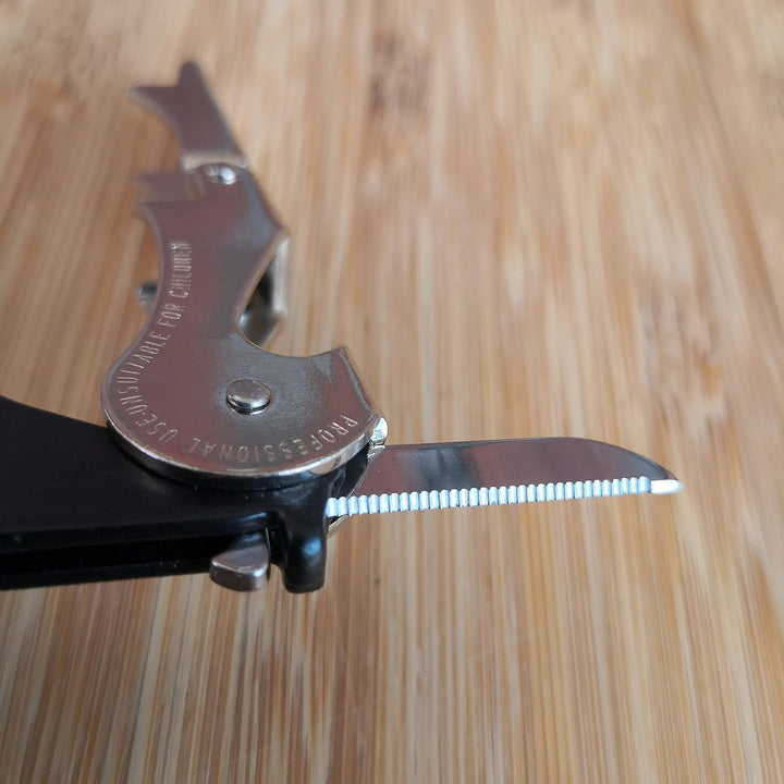 Pulltap's Slider 900 Kellnermesser / Korkenzieher für linkshändige / linkshänder (Schwarz)