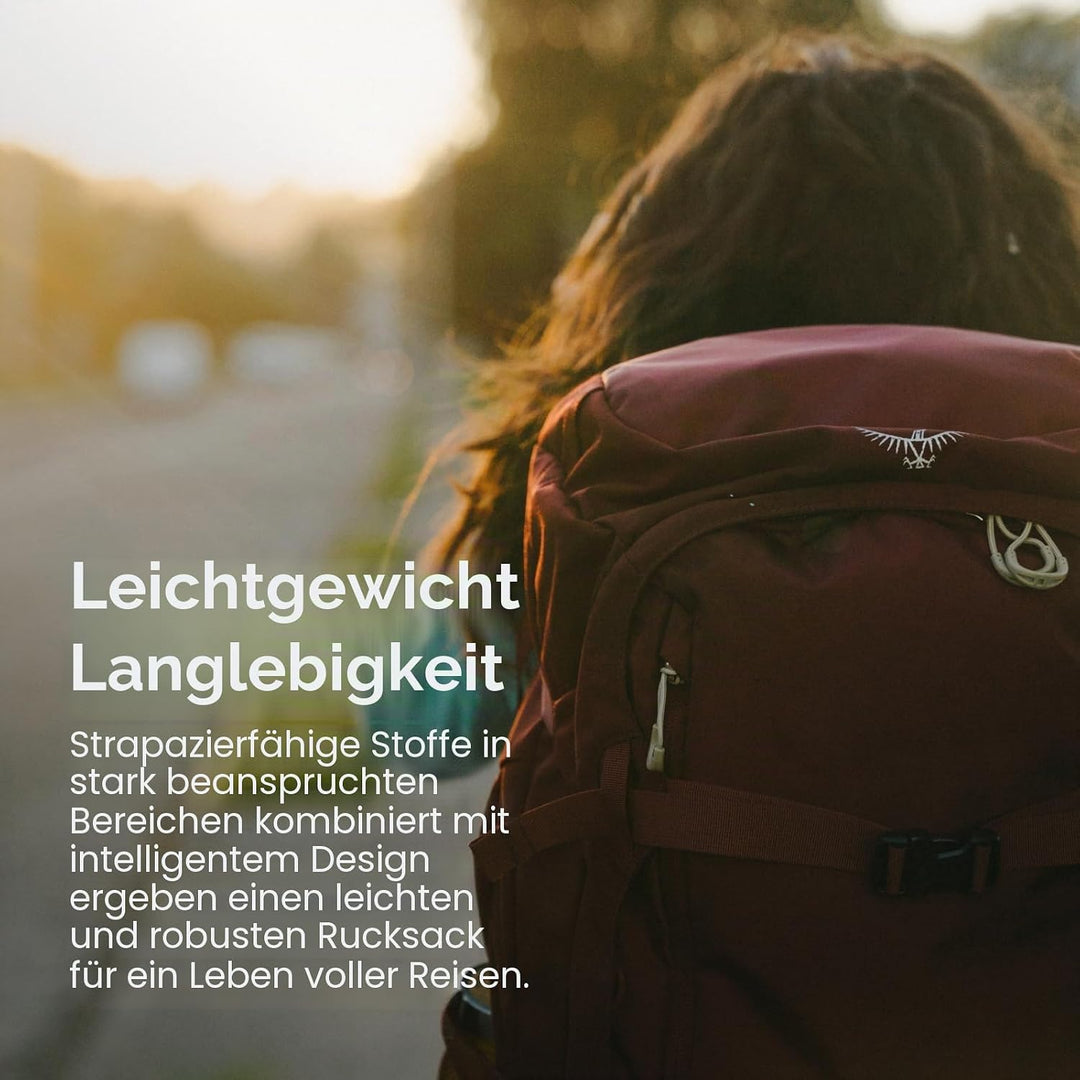 Osprey Damen Fairview 40 Rucksack (1er Pack) Zirkon Rot Einheitsgrösse Single, Zirkon Rot Einheitsgr