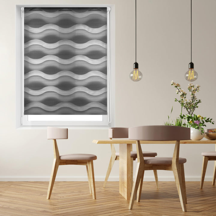 Blindecor - Luna doppelrollo klemmfix ohne bohren, Polyester, Anthrazit - 82 x 150 cm Anthrazit B82