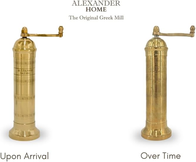 The Original europäische Salzmühle, Messing, 20,3 cm 8'' Brass Salt Mill, 8'' Brass Salt Mill