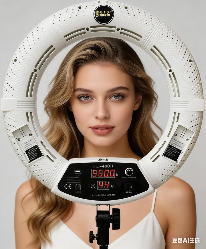 FD480 Digitaler Bildschirm LED Ringleuchte Licht Set:18 Zoll 96W Dimmbare LED-Ringlicht Lampenstativ