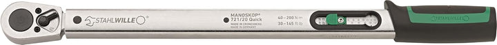 STAHLWILLE 721/20 QUICK l auslösender Drehmomentschlüssel l 40-200 N·m l 1/2“ Knarre l kein Rücksetz
