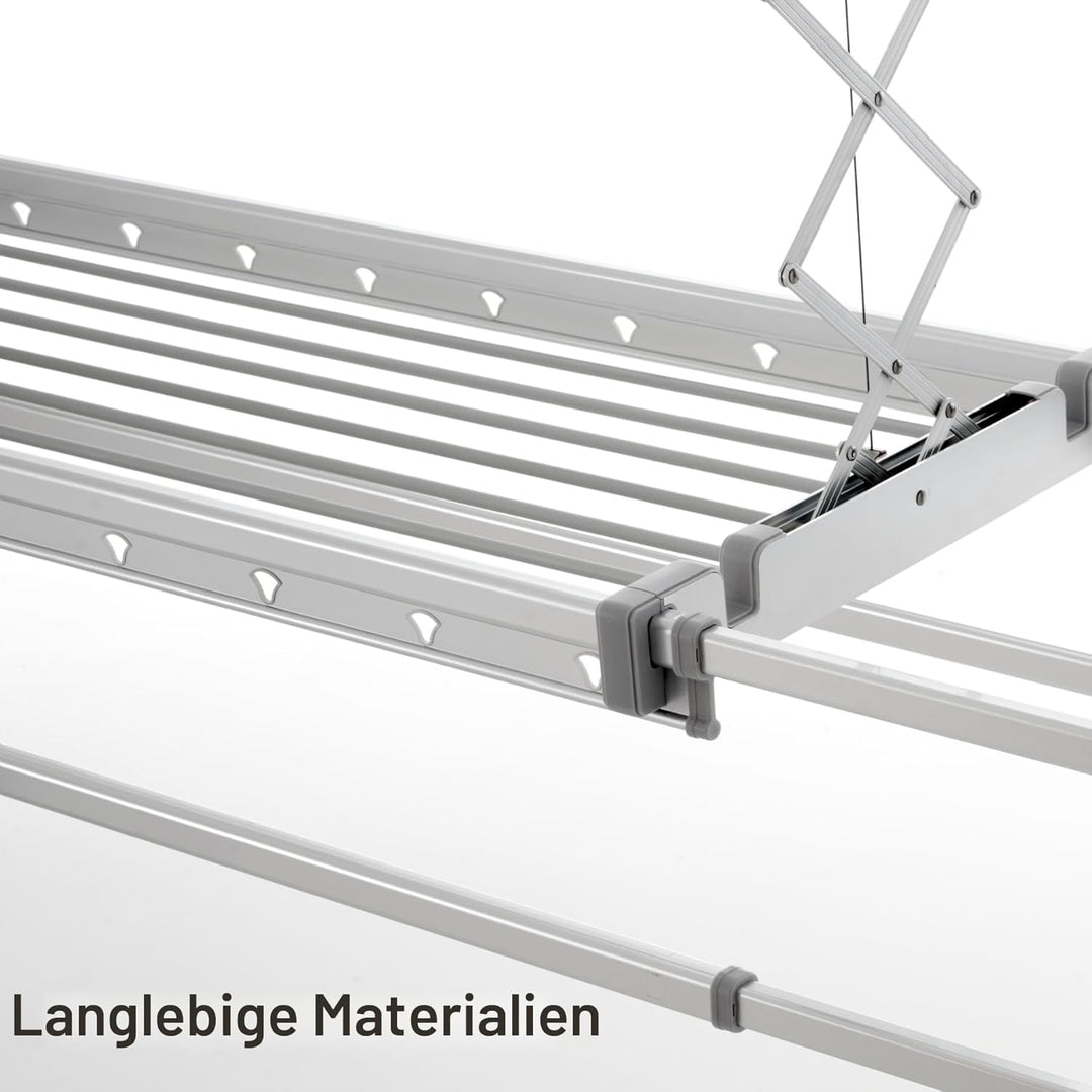 foxydry Pro Heizdecke Wäscheständer Wäscheständer mit Fernbedienung mit Warmbelüftung aus Aluminium