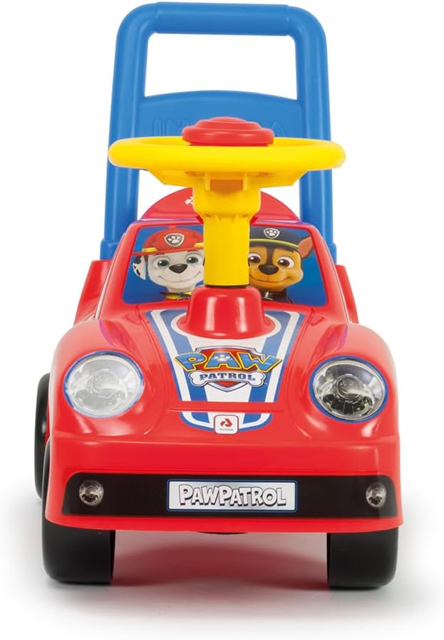 Rutscher mit Hupe für Kinder ab 1 Jahr Pushtoy Racing Car Paw Patrol Chase + Marshall Lenkrad + Hupe