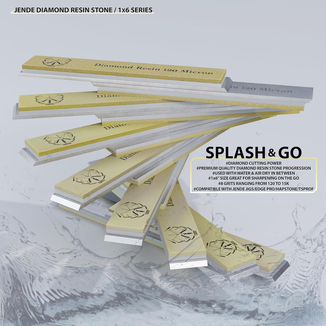 Jende 1 x 15,2 cm Harz-Diamant-Schleifstein für Edge Pro, Hapstone, TSProf, Jende Jigs für Messer (3