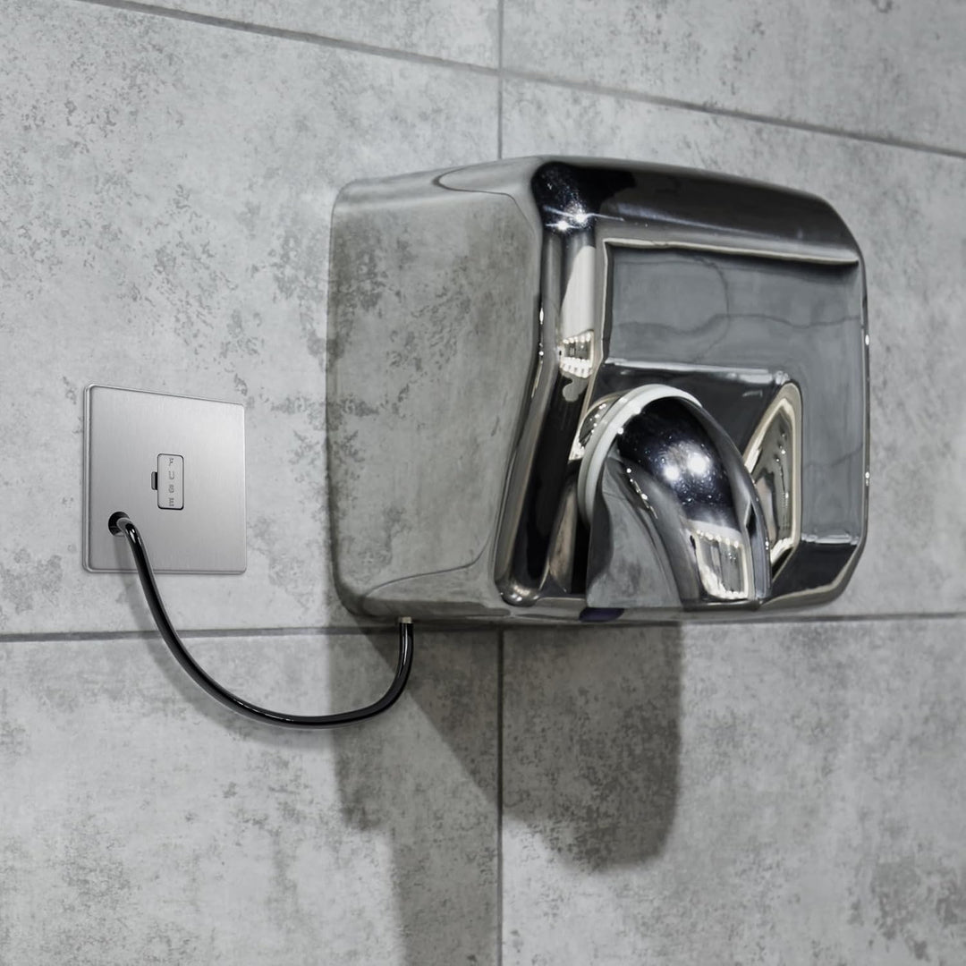 BG Electrical FBS55 ungeschaltete abgesicherte Sporen-Anschlusseinheit mit Flexausgang, doppelpolig,