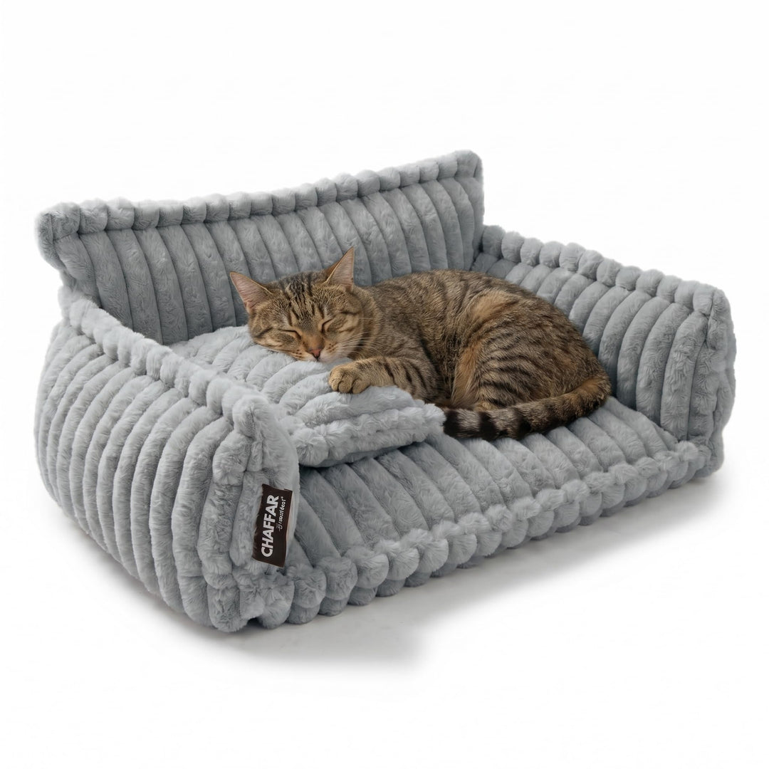 Haustiersofa Chaffar Katzenbett Hundebett | Katzensofa Hundesofa | Orthopädische Matratze | Moderner
