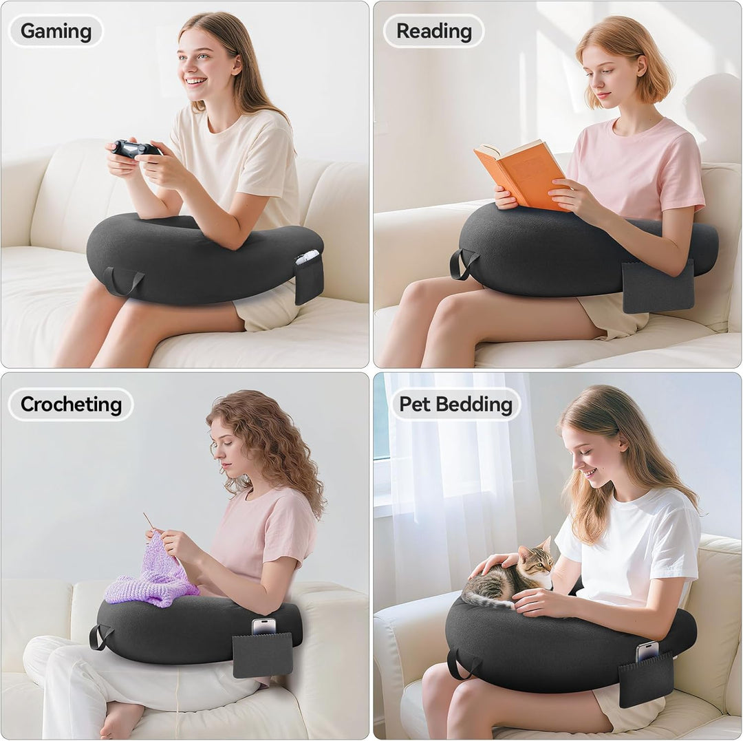 Gaming Kissen & Lesekissen, Reading Pillow für das Sitzen auf dem Bett/Sofa/Fussboden, Fütterungs/Hä