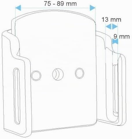 Brodit Gerätehalter 511483 | MADE IN SWEDEN | für Smartphones - universell einsetzbar Single, Single