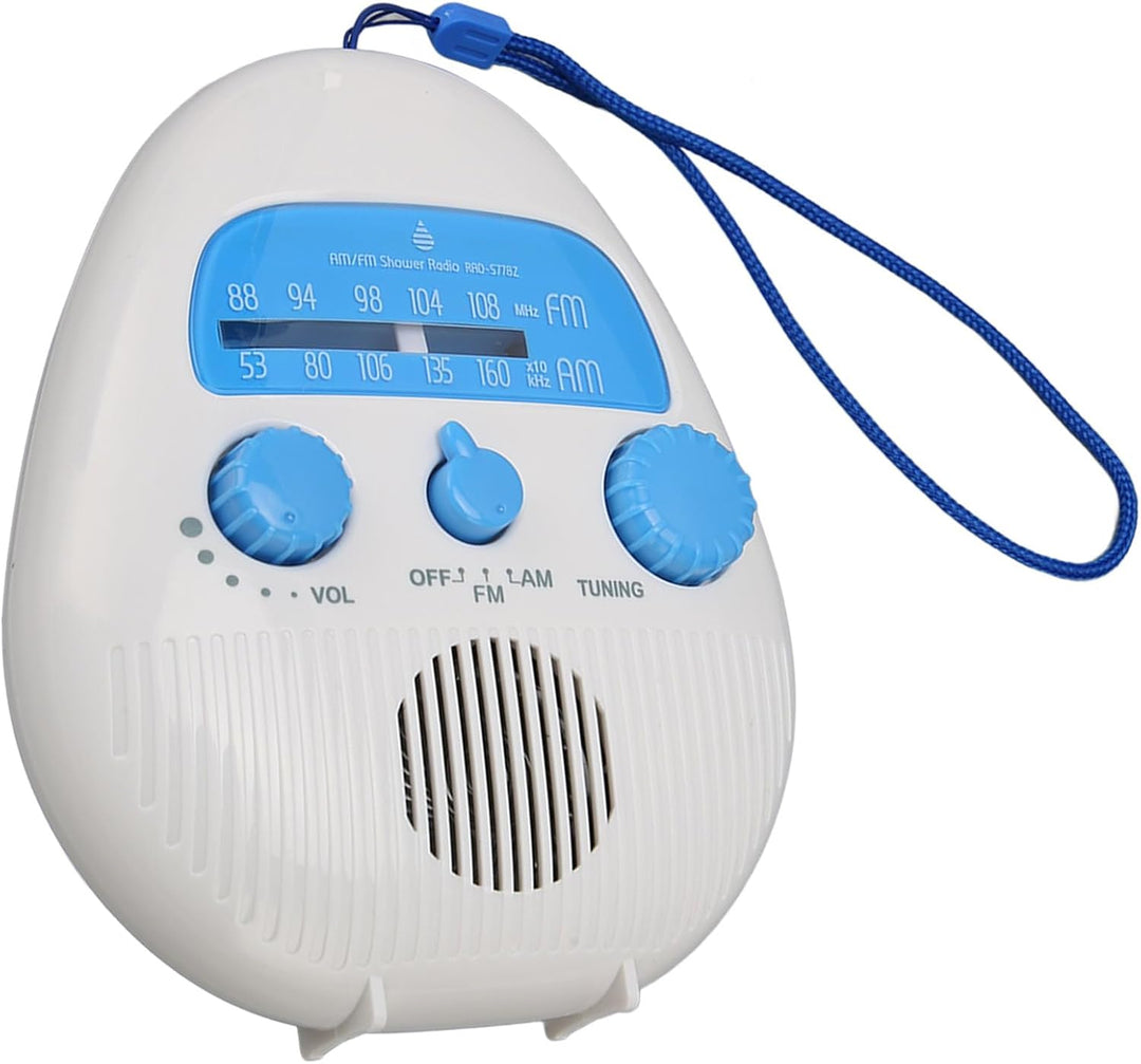 Tragbares Duschradio, AM FM-Badezimmerradio mit Integriertem Lautsprecher, Wasserdichtes Radio für d
