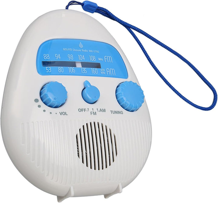 Tragbares Duschradio, AM FM-Badezimmerradio mit Integriertem Lautsprecher, Wasserdichtes Radio für d