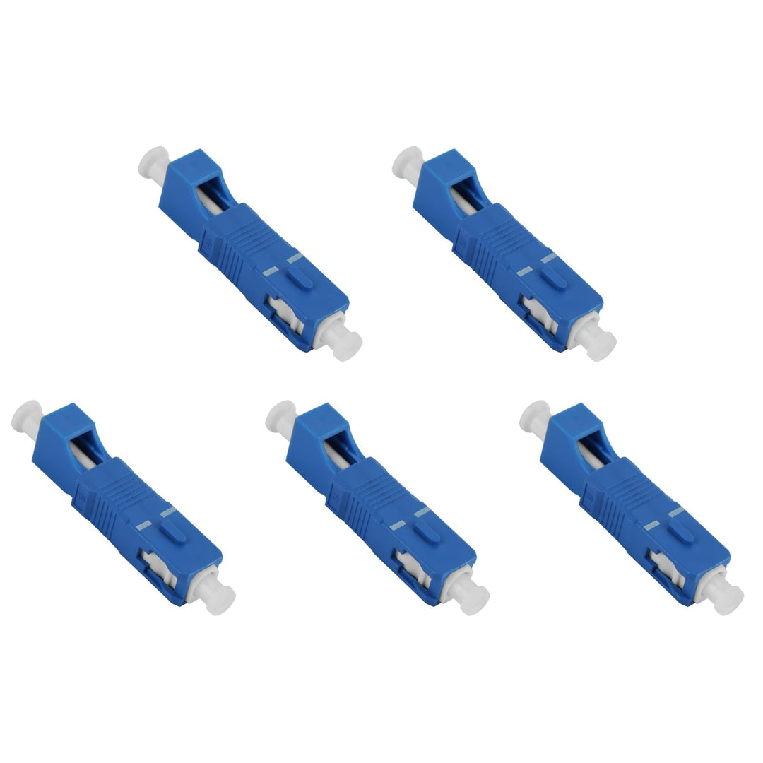 Spacnana 5PCS Fiber Optic Adapter SC Männlich LC Weibliche Hybrid Fiber Optic Adapter Konverter Tele